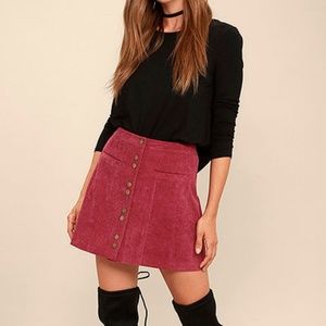NWT Button Front Corduroy Mini Skirt